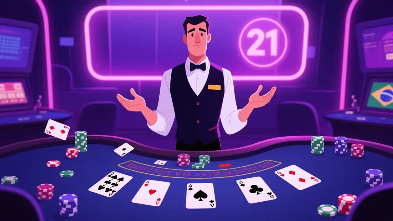 c18.com jogo de blackjack com destaque para cartas Ás e Rei