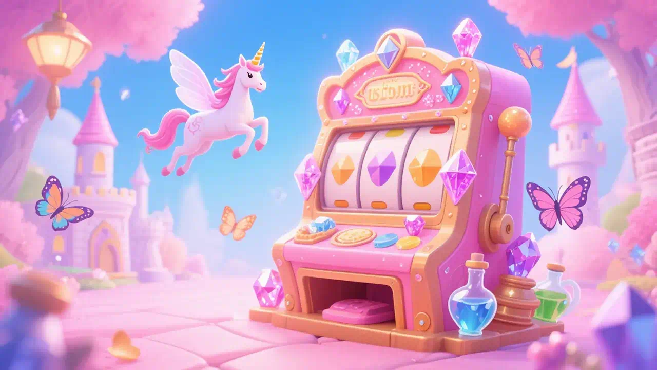 c18.com slot com cristais brilhantes em cenário ártico coberto de neve e gelo cintilante
